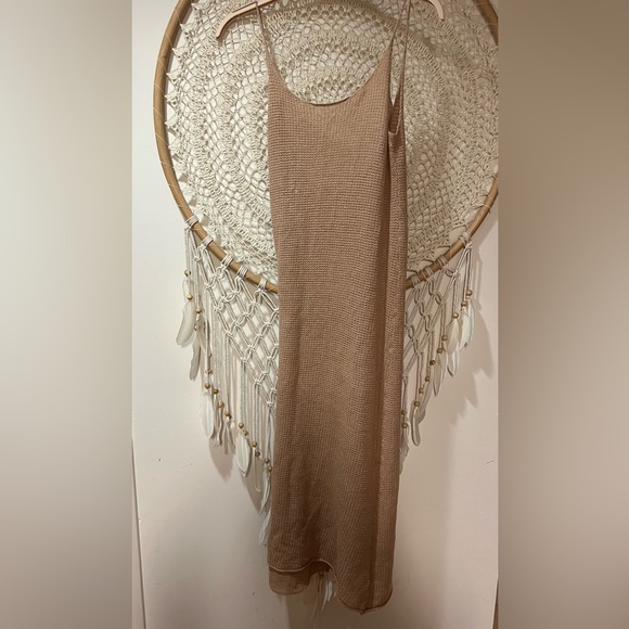 Onia Sweater Maxi Dress In Tan - Picture 6 of 10